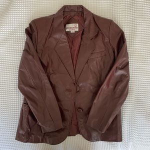 Leather blazer
